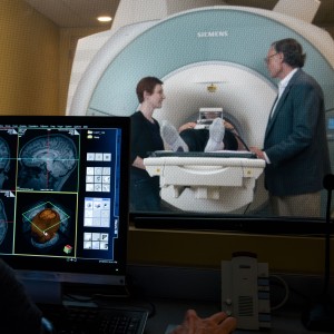 John Gabrieli at MRI machine