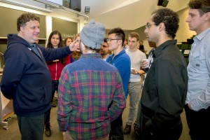 Jeremy Wertheimer, VP of Google, talks with students participating in StartMIT.