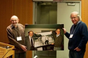 Photo of Noam Chomsky and Morris Halle