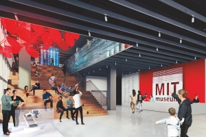 Rendering of new MIT Museum lobby