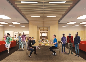 artist's rendering of new MIT graduate residence. Image: NADAAA