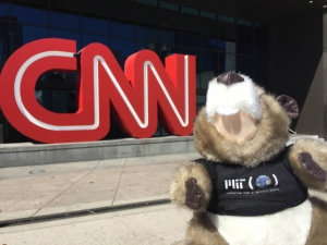 MIT's Tim in front of the CNN Building in Atlanta