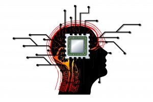 Drawing of head with a computer chip. Image: Pixabay
