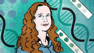 Hadley Sikes, who recently earned tenure in MIT’s Department of Chemical Engineering, devotes much of her lab’s effort to devising inexpensive, highly sensitive tests for diseases such as malaria, tuberculosis, and cancer. Credits Illustration: Jose-Luis Olivares, MIT. Based off a photo by Lillie Paquette.
