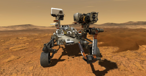 This illustration depicts NASA's Perseverance rover operating on the surface of Mars. Perseverance will land at the Red Planet's Jezero Crater a little after 3:40 p.m. EST (12:40 p.m. PST) on Feb. 18, 2021. Photo credit: NASA/JPL-Caltech