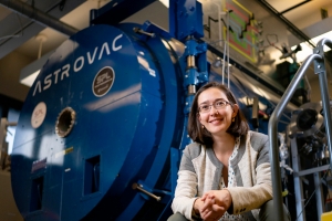 Carmen Guerra-Garcia, an assistant professor of aeronautics and astronautics at MIT, is the lead author of a new study analyzing the effect of wind on underground corona discharges.