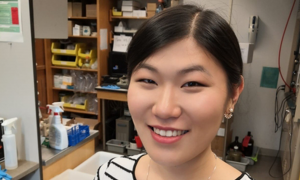 Graduate student Linda Zhong works in Professor Anthony Sinskey’s biology lab on an answer for plastic pollution.