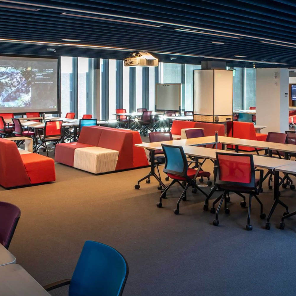 Image of a shared work space on campus.