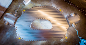This large-bore, full-scale high-temperature superconducting magnet designed and built by Commonwealth Fusion Systems and MIT’s Plasma Science and Fusion Center (PSFC) has demonstrated a record-breaking 20 tesla magnetic field. It is the strongest fusion magnet in the world. Credit: Gretchen Ertl, CFS/MIT-PSFC, 2021