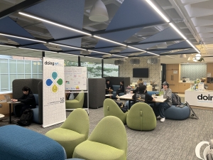 Lounge area in the MIT Student Center.