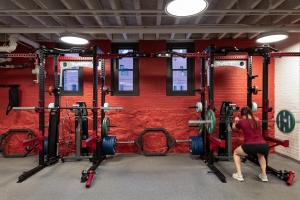 Weights in MIT's Sports Performance Center.